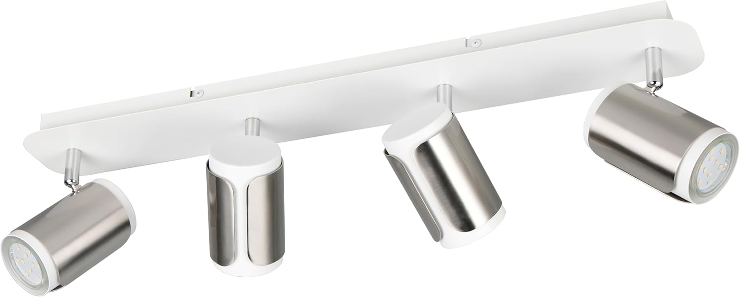Trio Leuchten Gillan Spotlight Metal Matt White & Matte Nickel | 814500407