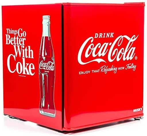 Husky Coca Cola Design Mini Fridge Drinks Cooler Red | HUSEL196HUE