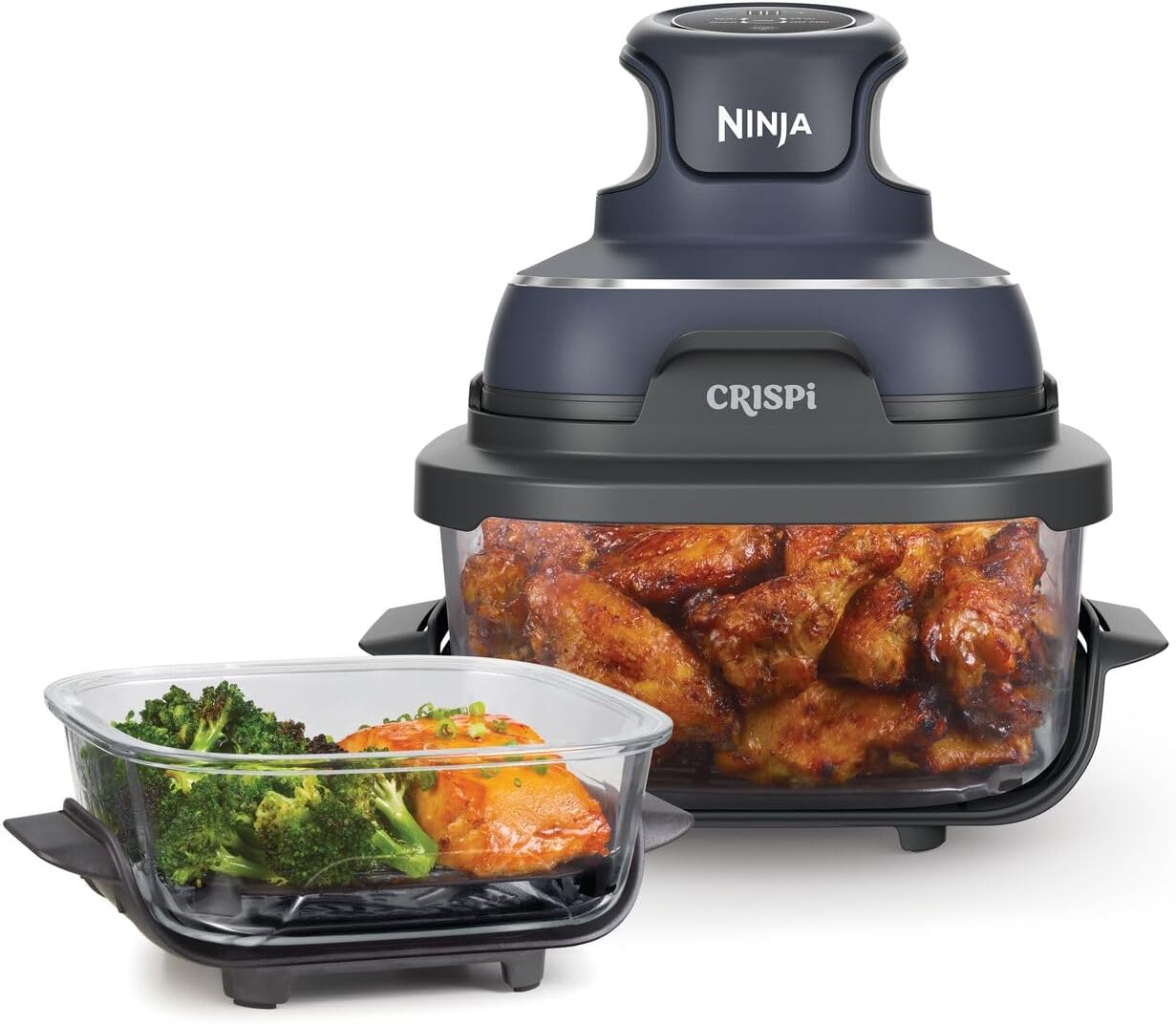 Ninja CRISPi 4-in-1 Portable Glass Air Fryer Cyber Space | FN101UKGY