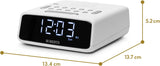 Roberts FM Alarm Clock Radio In White | ORTUSFMW thumbnail 3