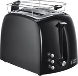 Russell Hobbs Textures Plus Toaster 2 Slice Black | 22601 thumbnail 1