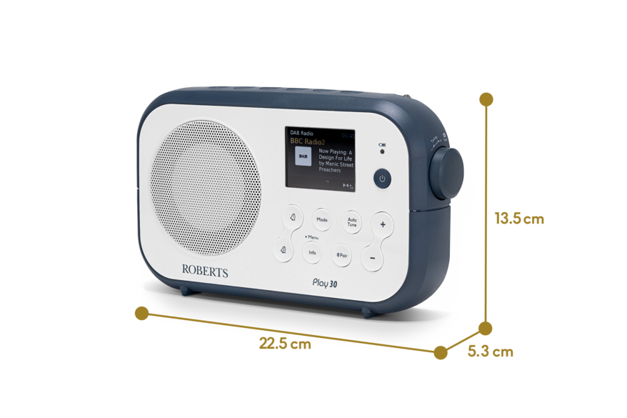 Roberts FM/DAB/DAB+ Digital Portable Radio | PLAY30