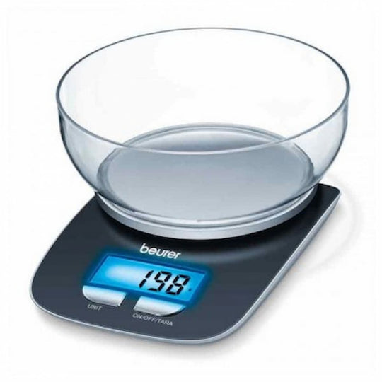 Beurer KS 15 kitchen scale with removable bowl & illuminated display-704.15