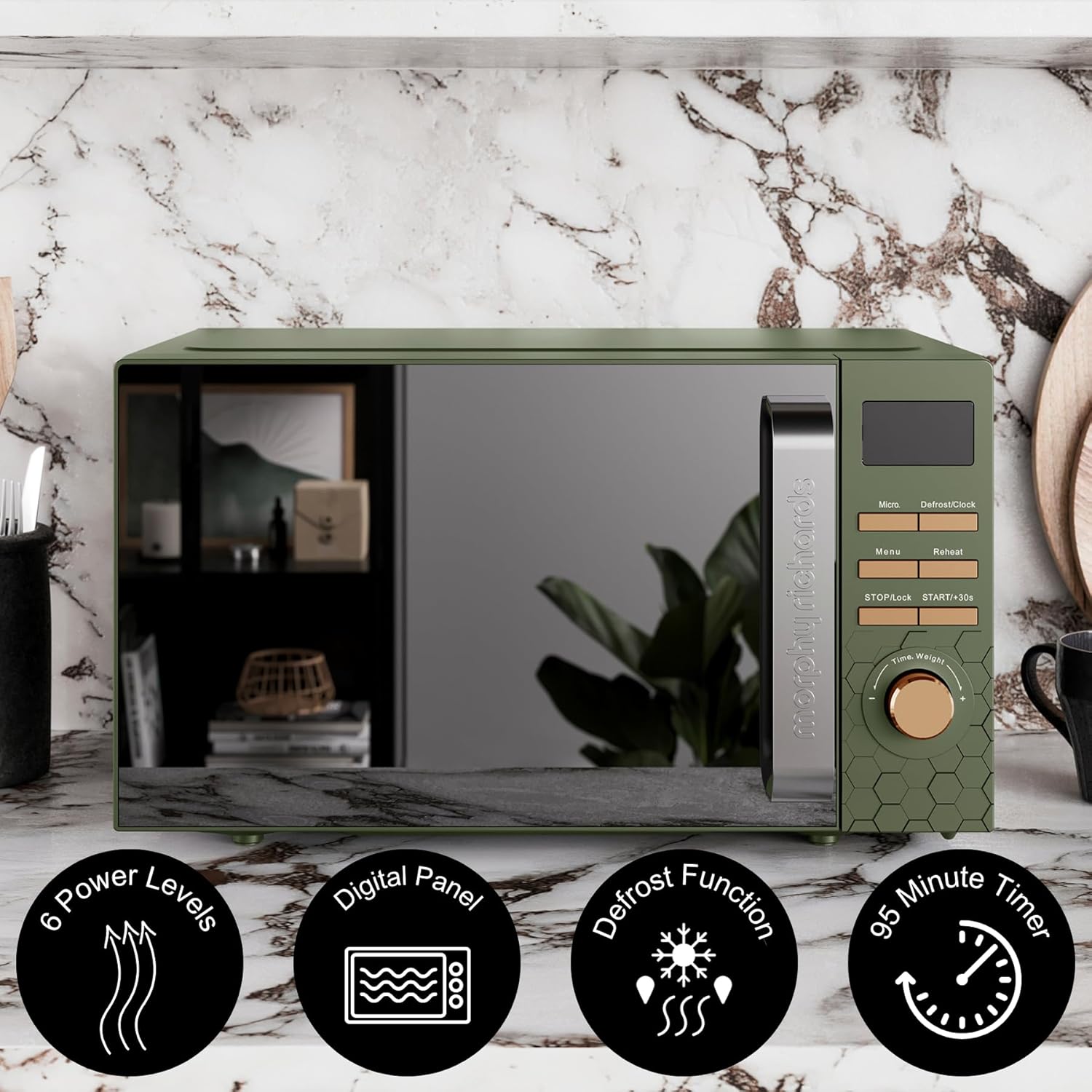 Morphy Richards Cassini 20L Microwave 800W Green Olivine | 511422