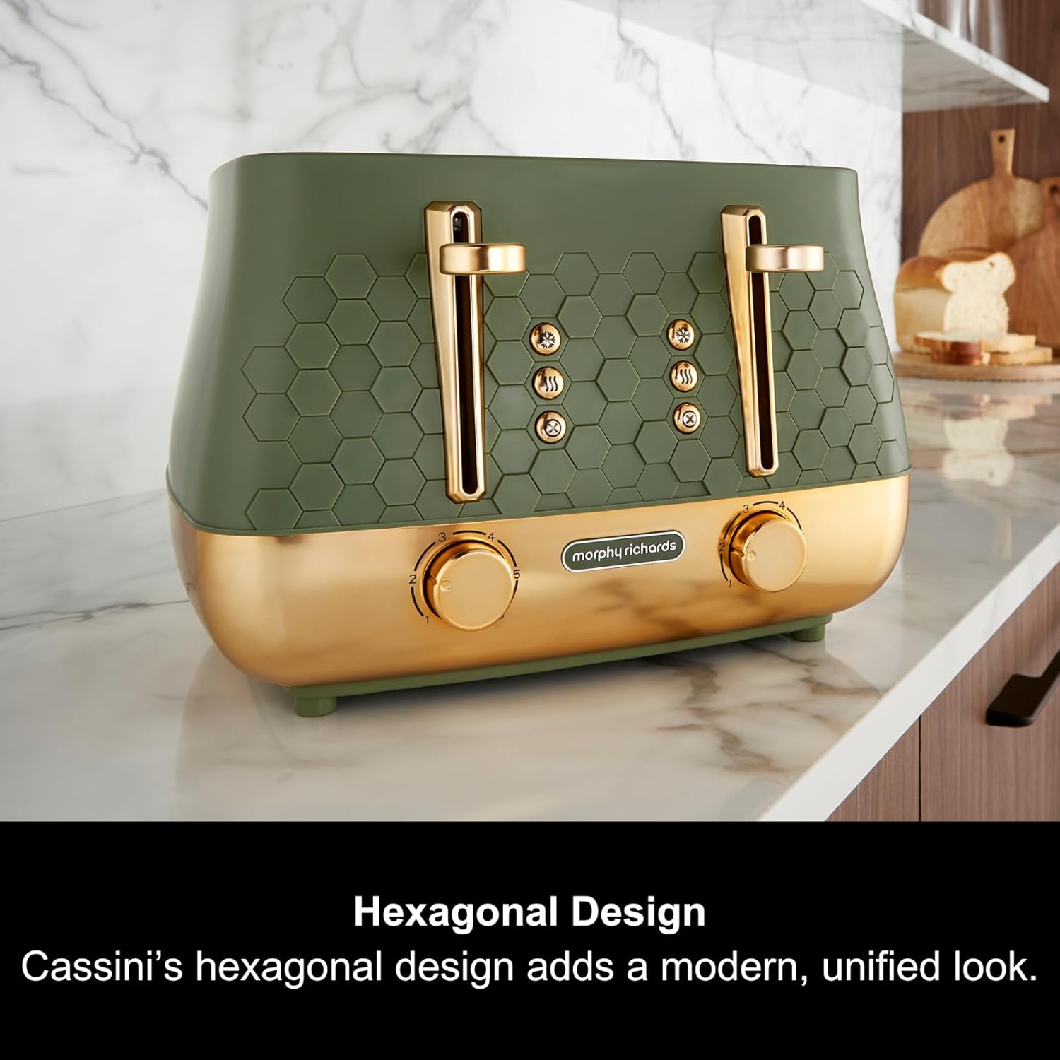 Morphy Richards Cassini 4-Slice Toaster Olivine Green | 243022