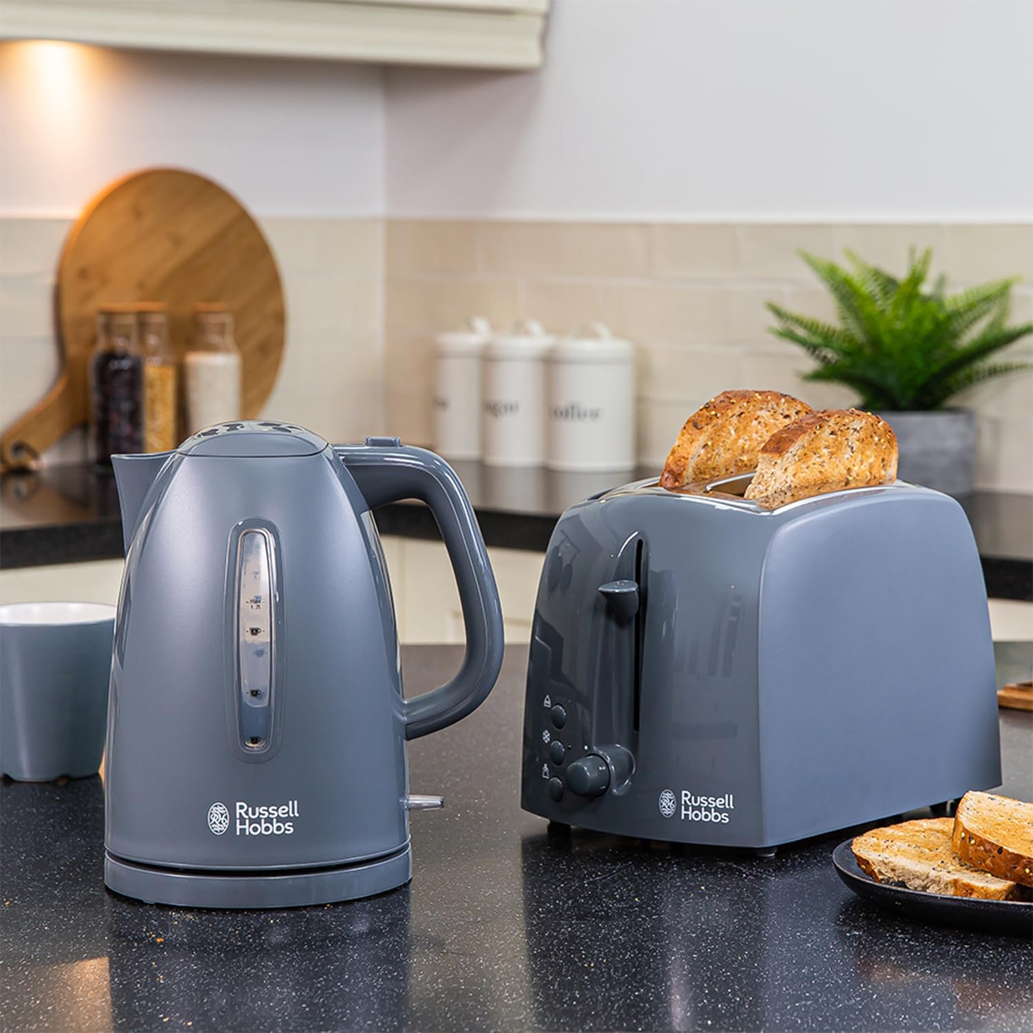 Russell Hobbs Textures 2 Slice Toaster Grey | 21644