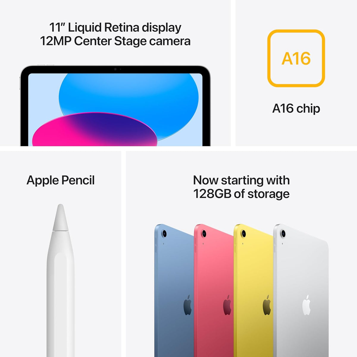 Apple 11" iPad (2025) - 128 GB Silver | MD3Y4KN/A