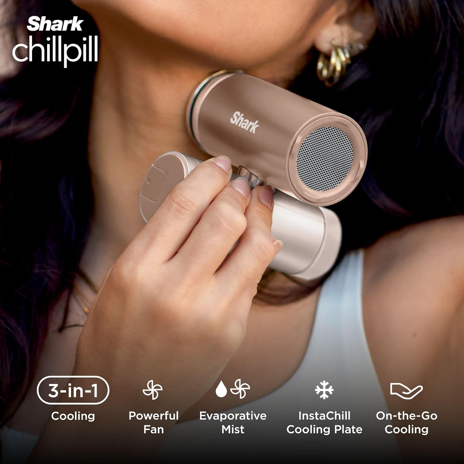 Shark ChillPill 3-in-1 Fan Mist & InstaChill System Iced Latte |  FA022UKBR