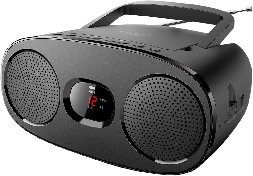 New One CD Boombox Radio Black l RD-306