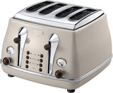 DeLonghi Icona Vintage 4 Slice Toaster Cream | CTOV4003BG thumbnail 1