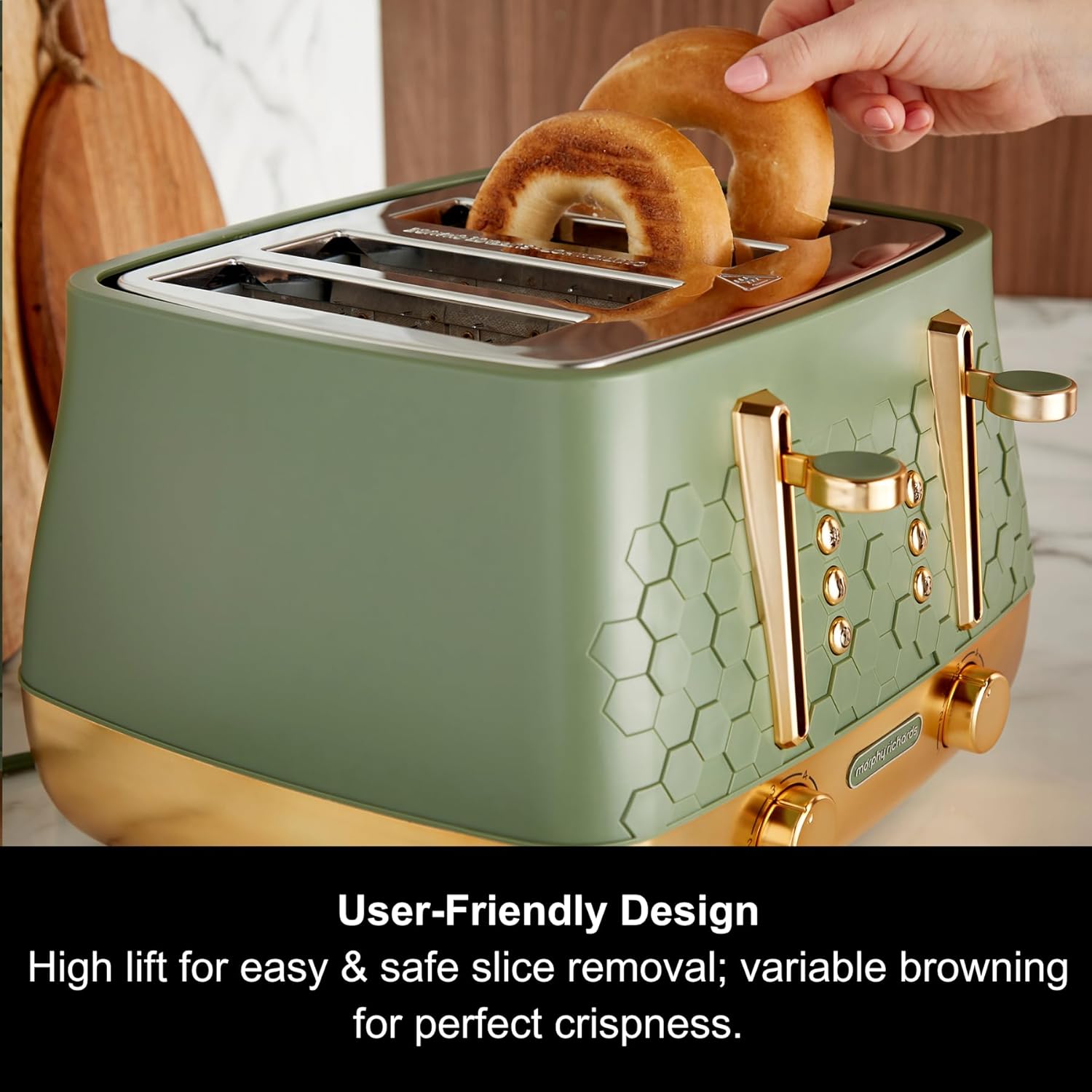 Morphy Richards Cassini 4-Slice Toaster Olivine Green | 243022