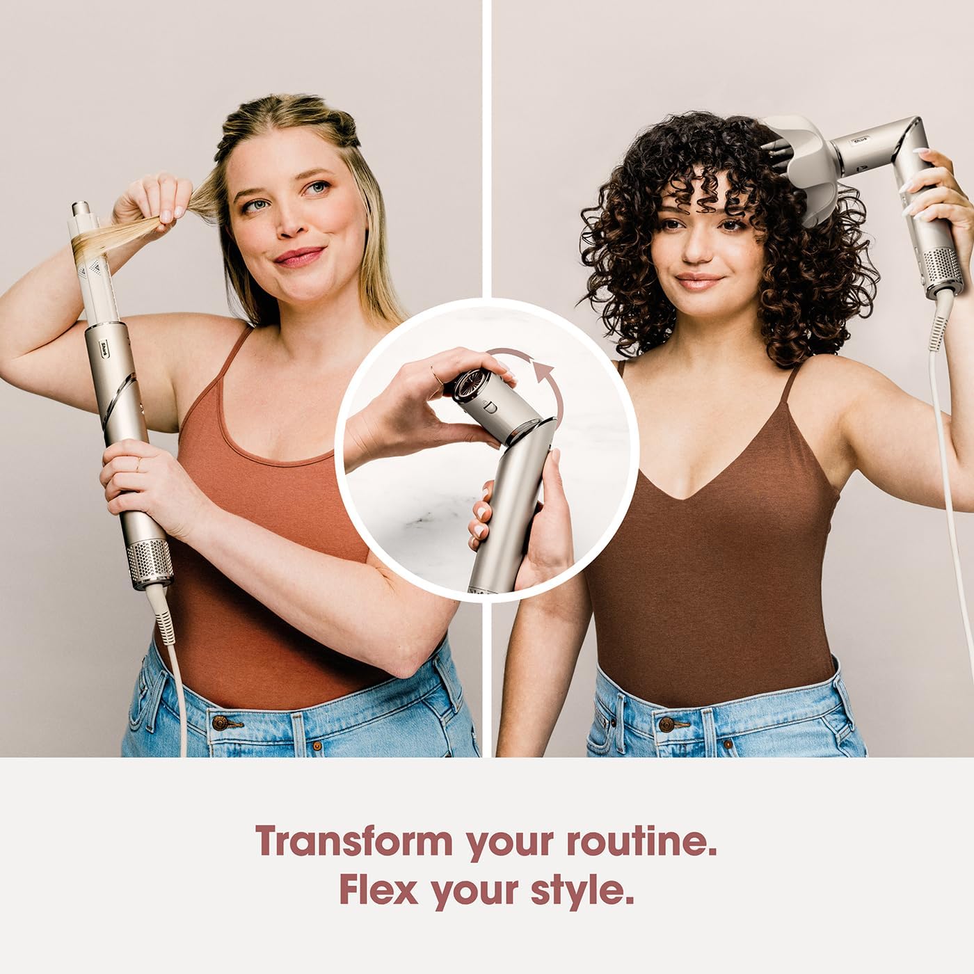 Shark FlexStyle 5-in-1 Air Styler & Hair Dryer with Storage Case Stone | HD440SLUK