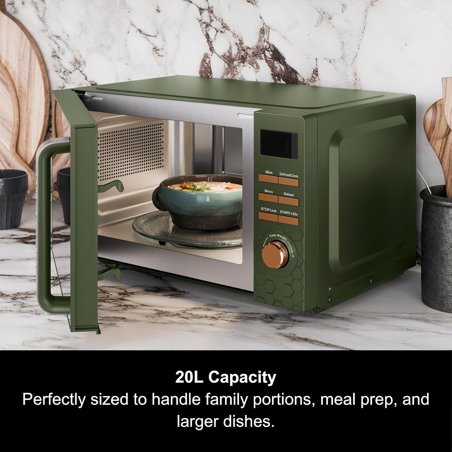 Morphy Richards Cassini 20L Microwave 800W Green Olivine | 511422
