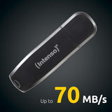 Intenso Speed Line 64GB USB 3.0 Memory Stick Drive - Black | 3533490 thumbnail 3