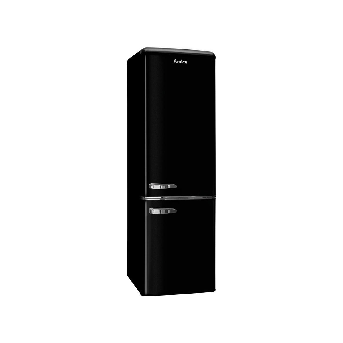 Amica 55cm Freestanding Retro 60/40 Fridge Freezer Black | FKR29653B