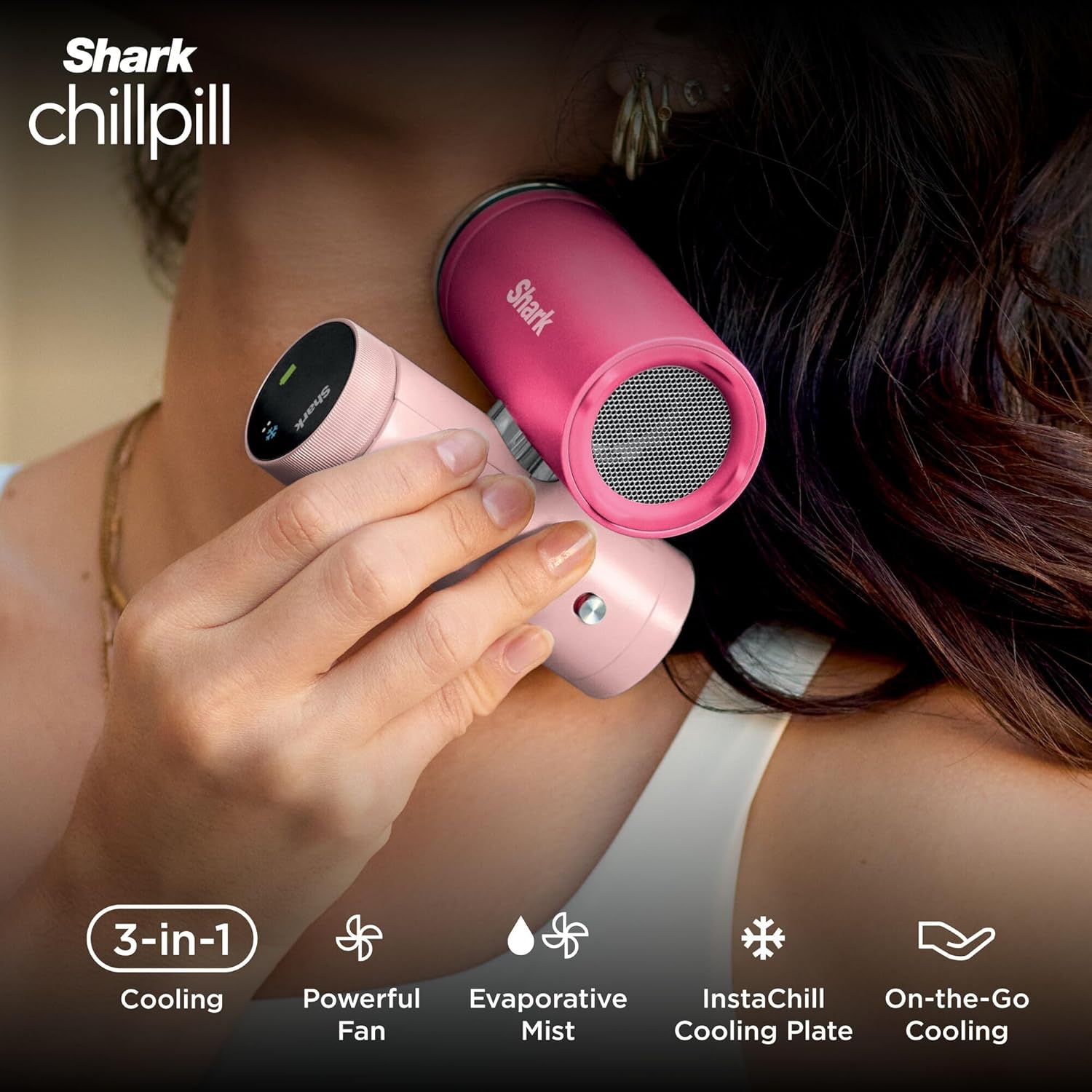 Shark ChillPill 3-in-1 Fan Mist & InstaChill System Dragon Fruit |  FA022UKPK