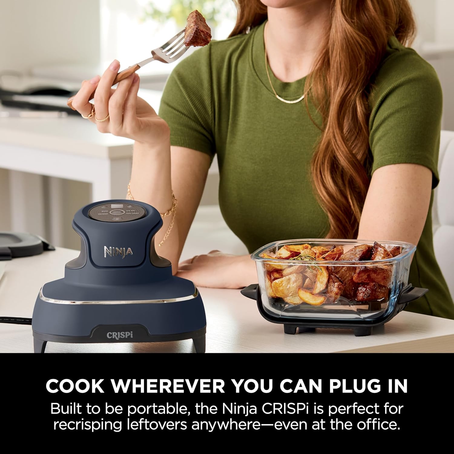Ninja CRISPi 4-in-1 Portable Glass Air Fryer Cyber Space | FN101UKGY