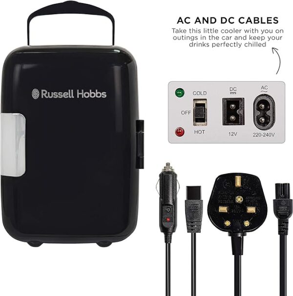 Russell Hobbs 4L Portable Mini Cooler & Warmer Black | RH4CLR1001B
