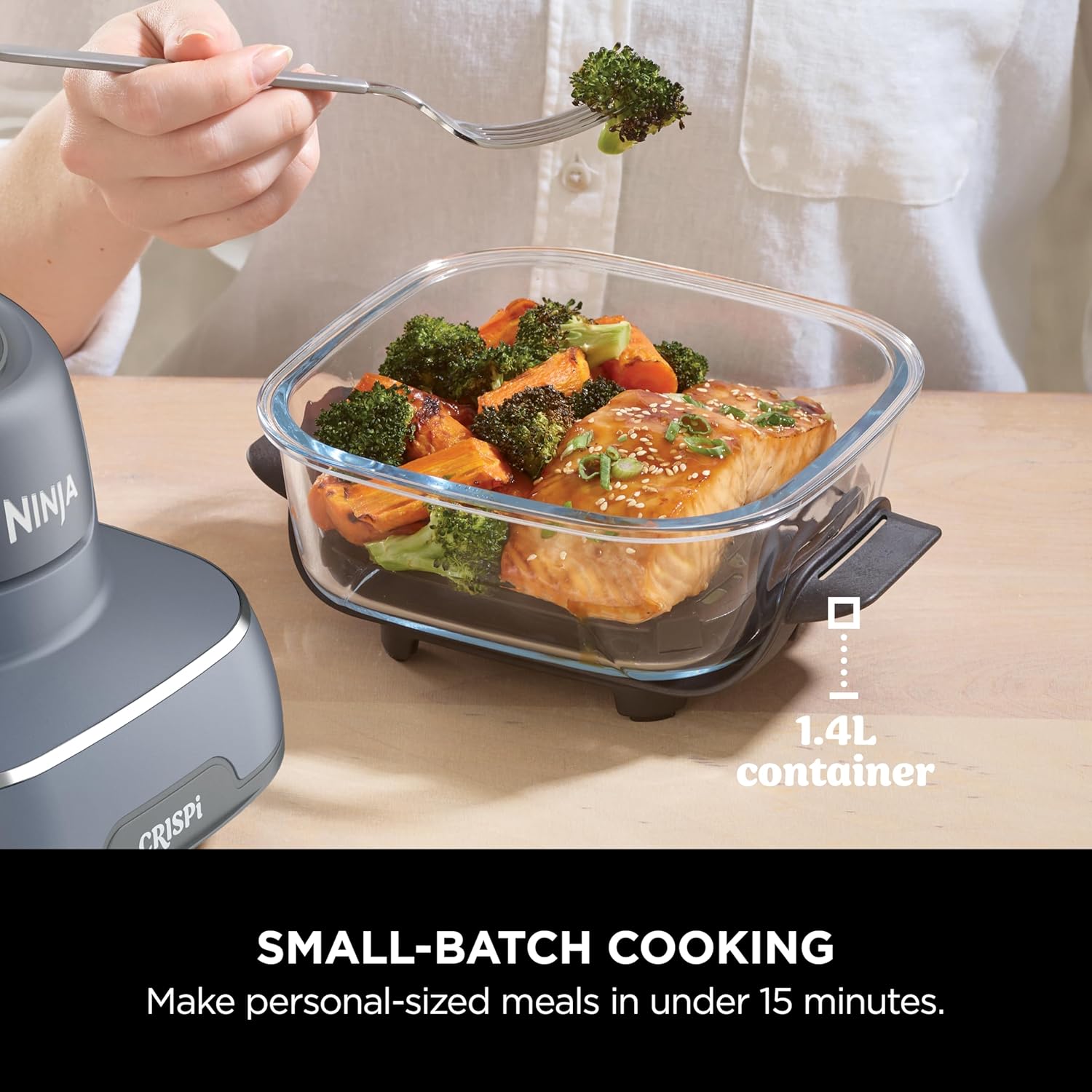 Ninja CRISPi 4-in-1 Portable Glass Air Fryer Cyber Space | FN101UKGY