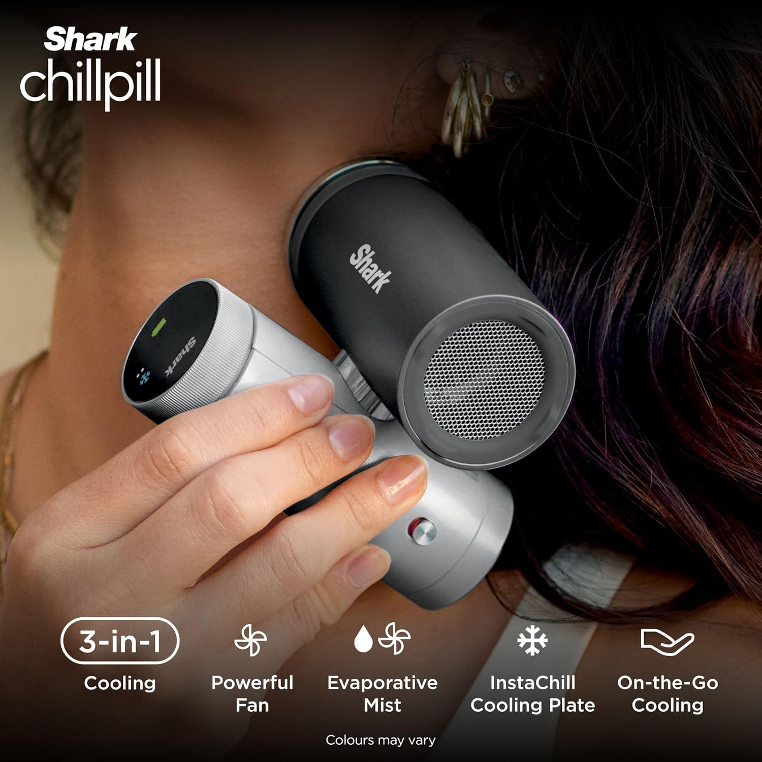 Shark ChillPill 3-in-1 Fan Mist & InstaChill System Glacier |  FA022UKBL