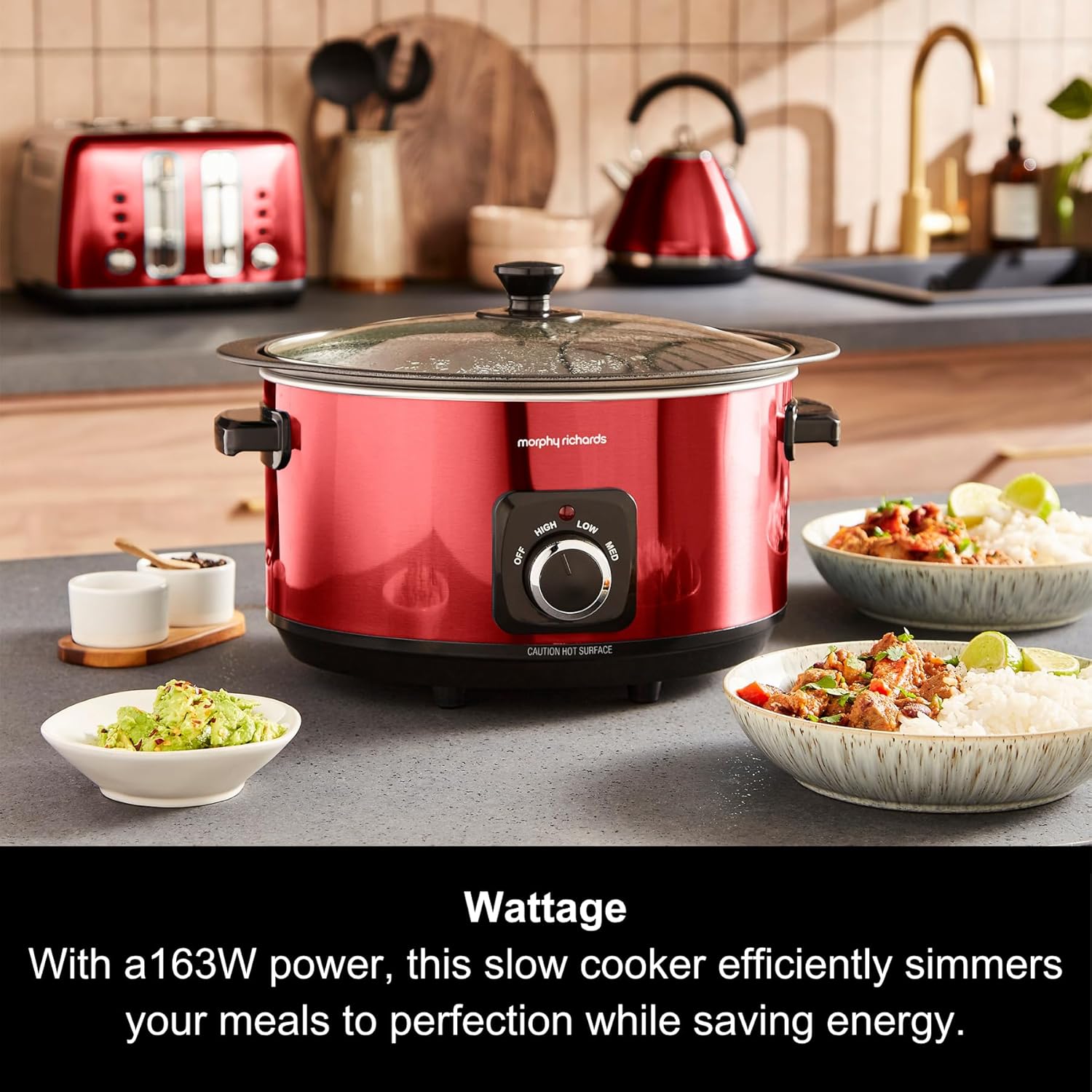Morphy Richards Accents 6.5L Sear & Stew Slow Cooker Red | 461026