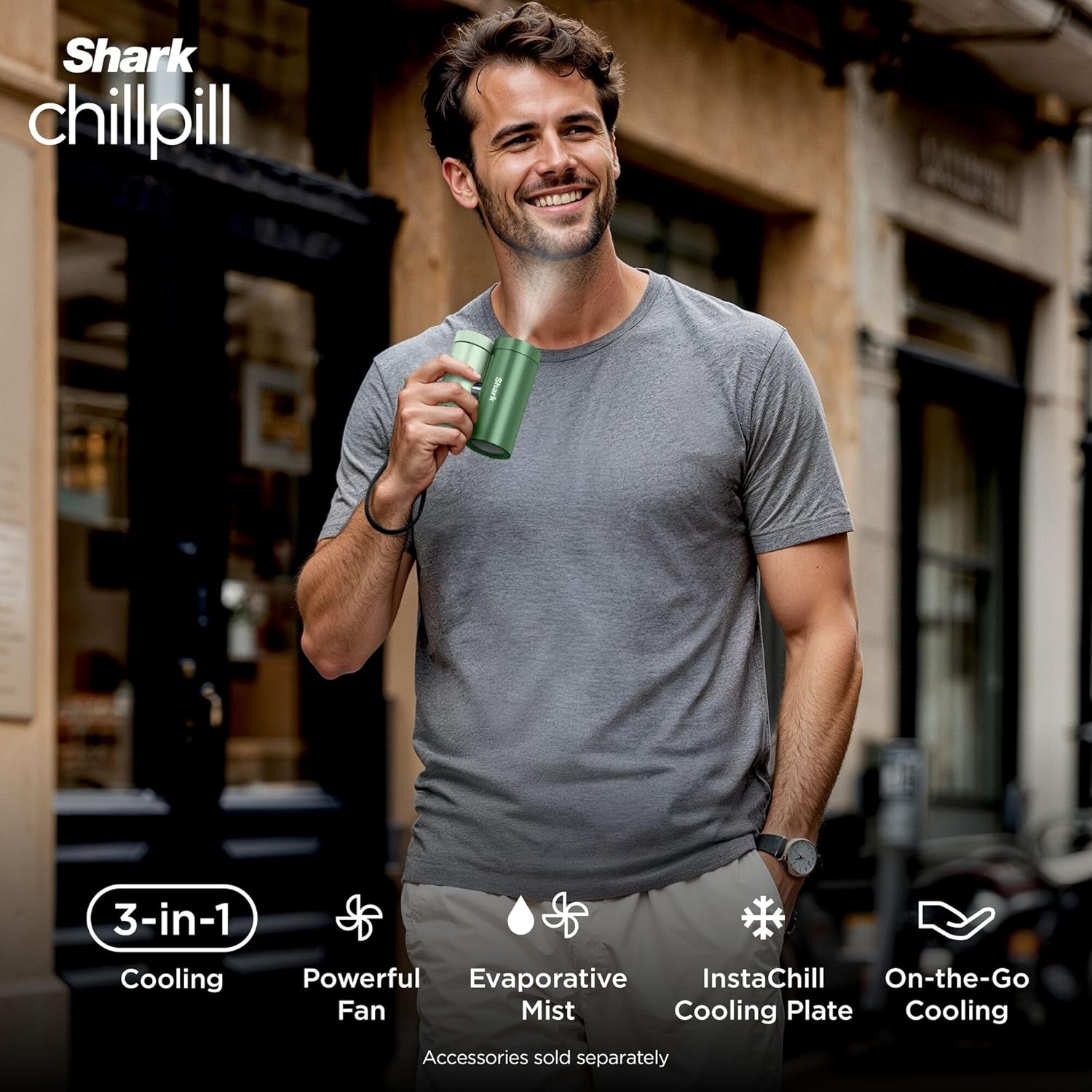 Shark ChillPill 3-in-1 Fan Mist & InstaChill System Matcha |  FA022UKGN