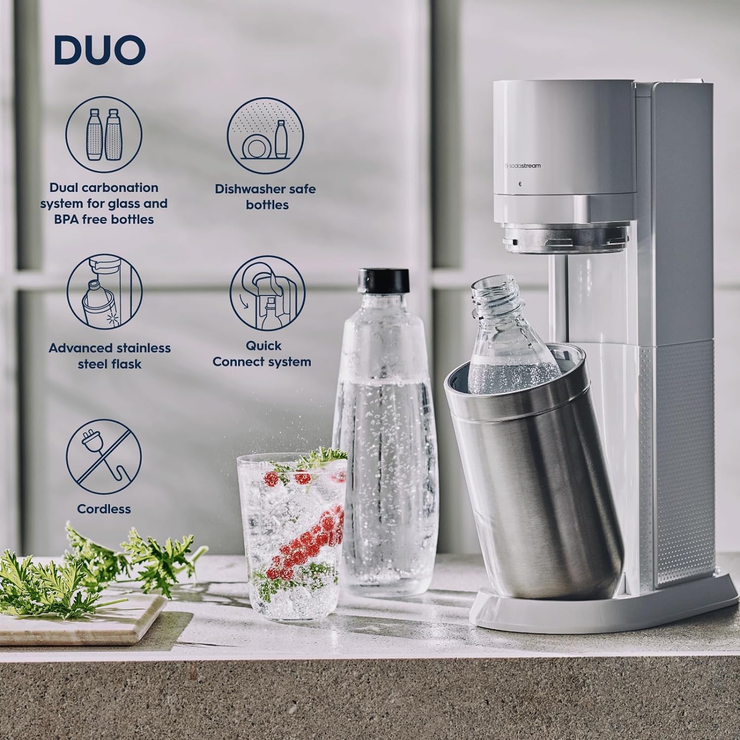 SodaStream Duo Sparkling Water Maker Starter Kit Black | 1016812441