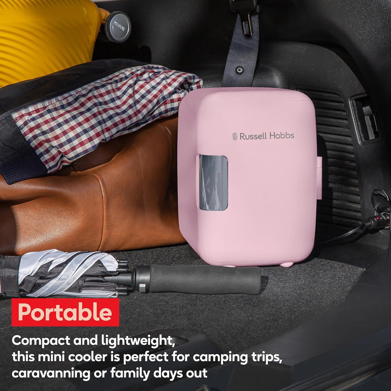 Russell Hobbs 4L Portable Mini Cooler & Warmer Pink | RH4CLR1001P