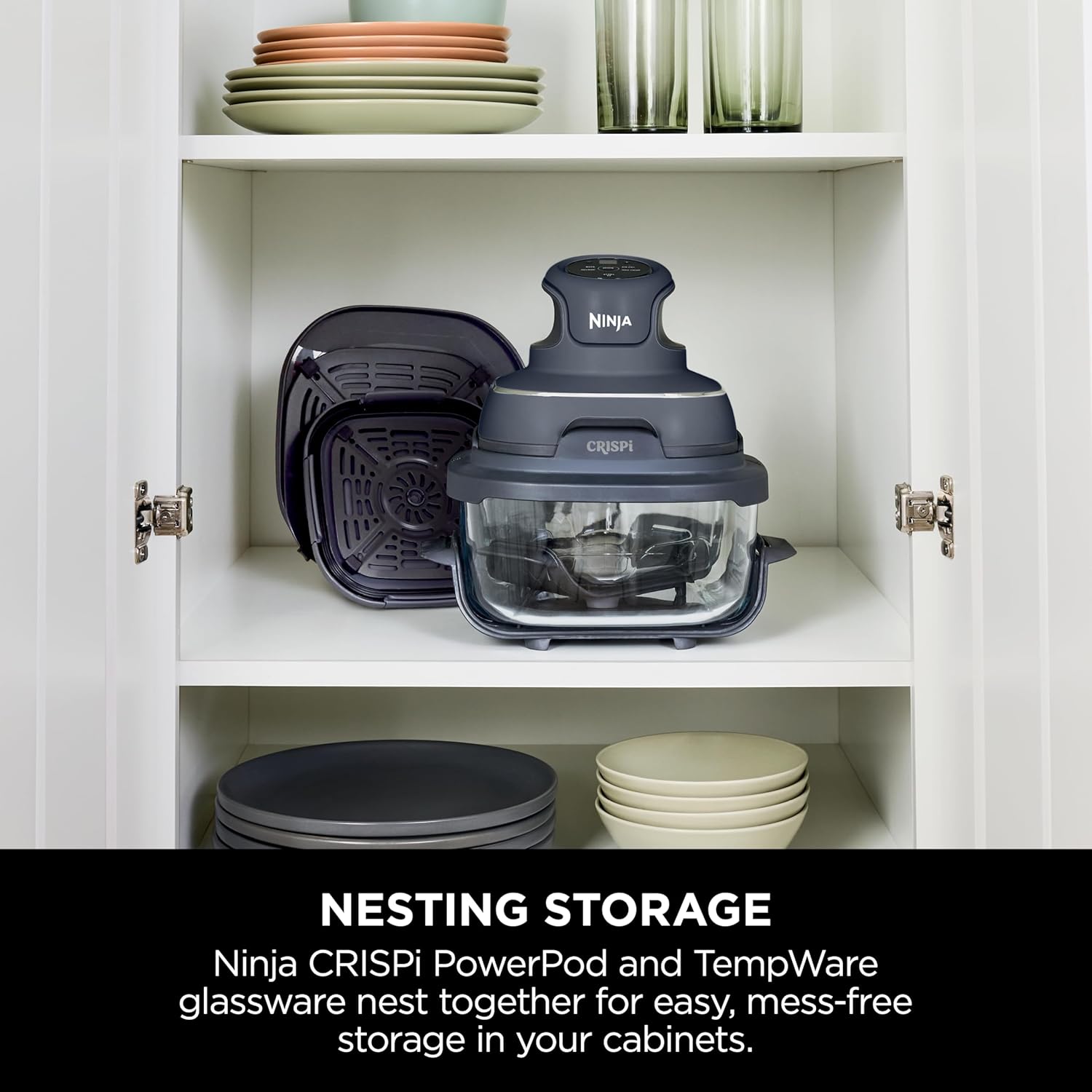 Ninja CRISPi 4-in-1 Portable Glass Air Fryer Cyber Space | FN101UKGY