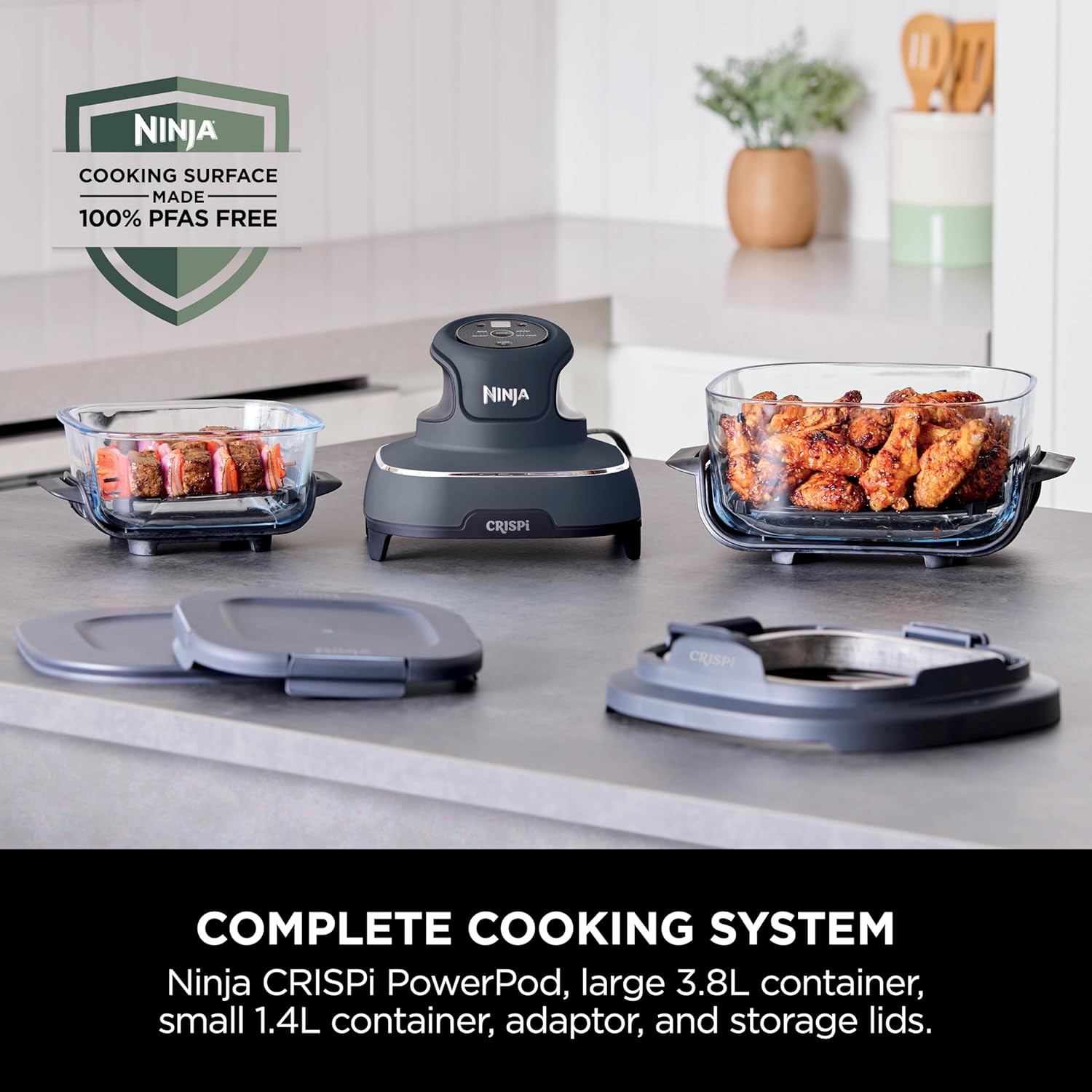 Ninja CRISPi 4-in-1 Portable Glass Air Fryer Cyber Space | FN101UKGY