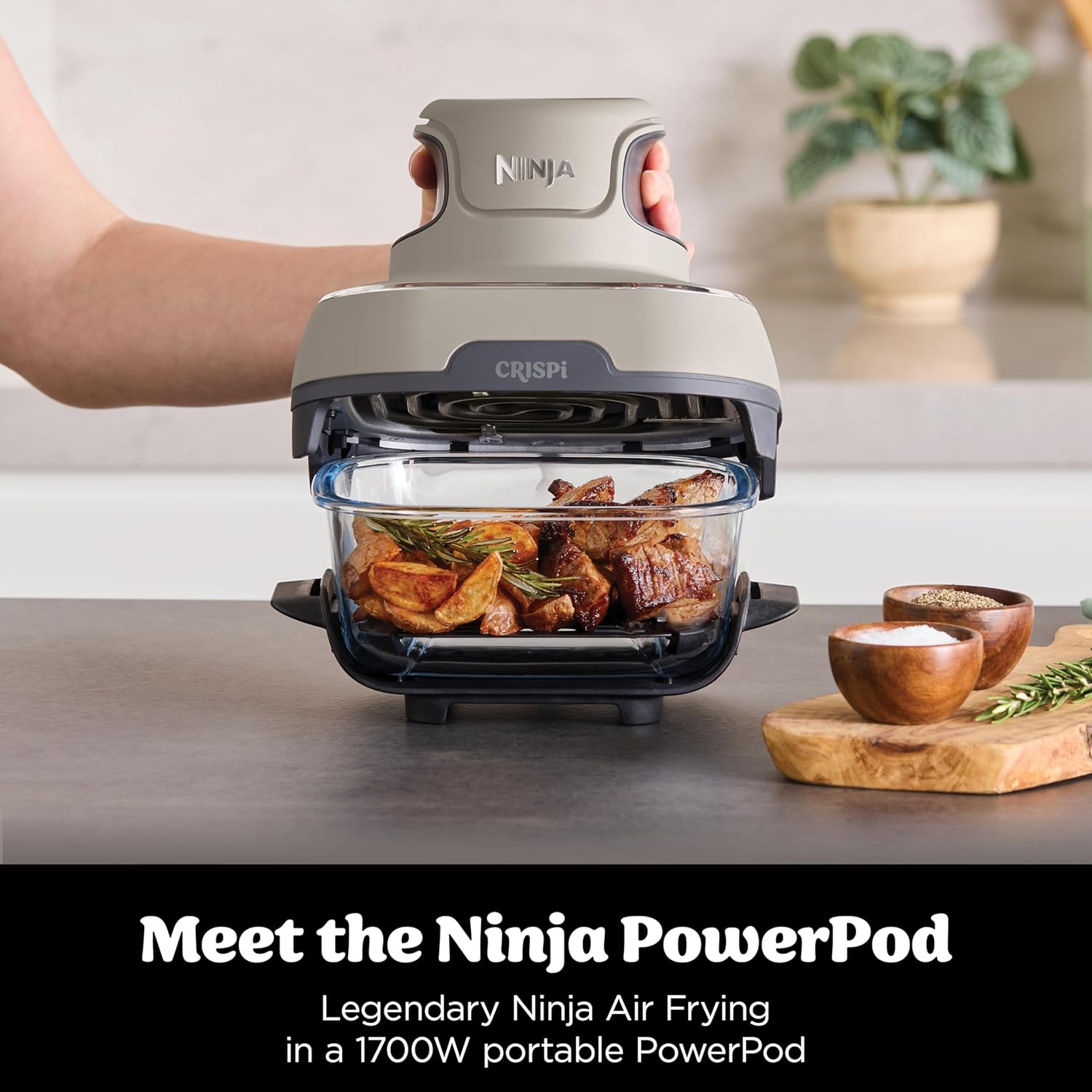 Ninja CRISPi 4-in-1 Portable Glass Air Fryer Stone | FN101UKST