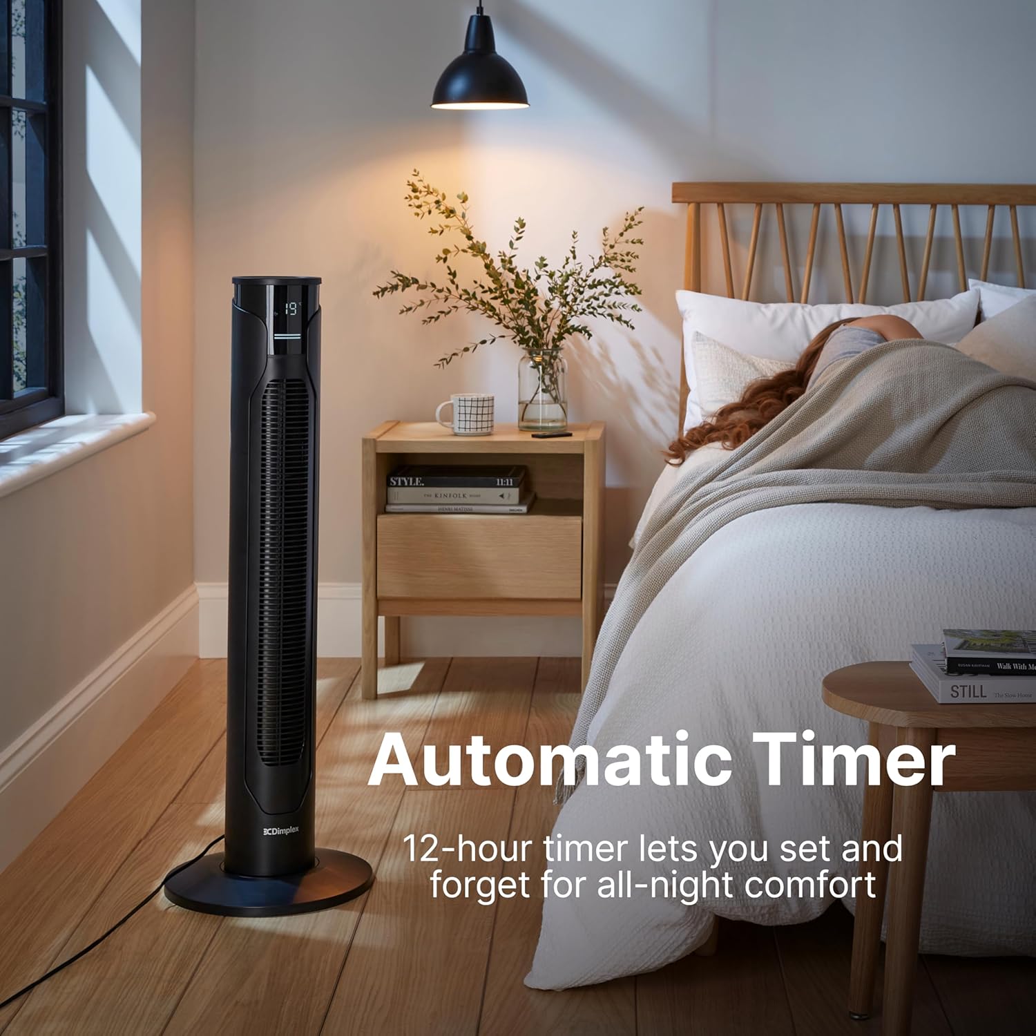Dimplex Tower Fan with Remote Control Quiet Cooling Black | DXACF