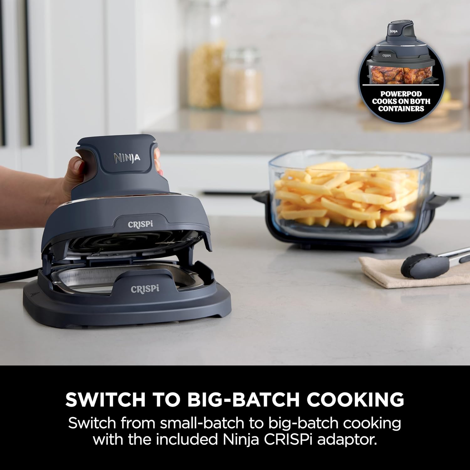 Ninja CRISPi 4-in-1 Portable Glass Air Fryer Cyber Space | FN101UKGY
