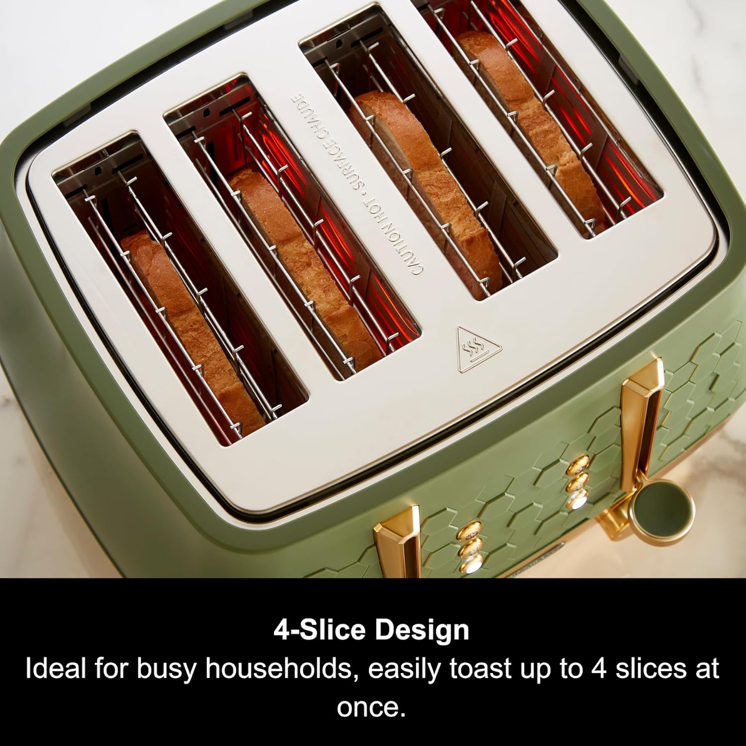 Morphy Richards Cassini 4-Slice Toaster Olivine Green | 243022