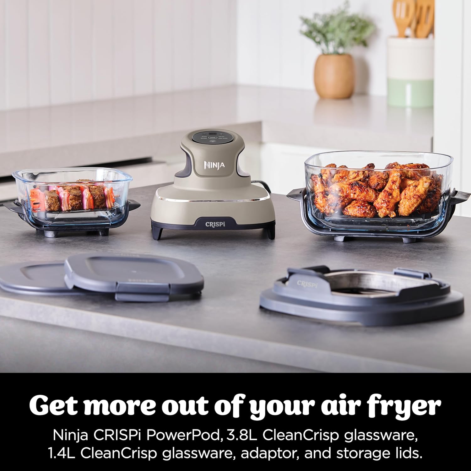 Ninja CRISPi 4-in-1 Portable Glass Air Fryer Stone | FN101UKST