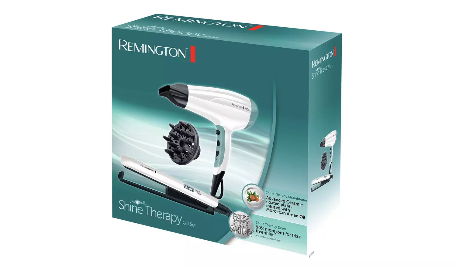 Remington Shine Therapy Dryer & Straightener Gift Set | S8500GP