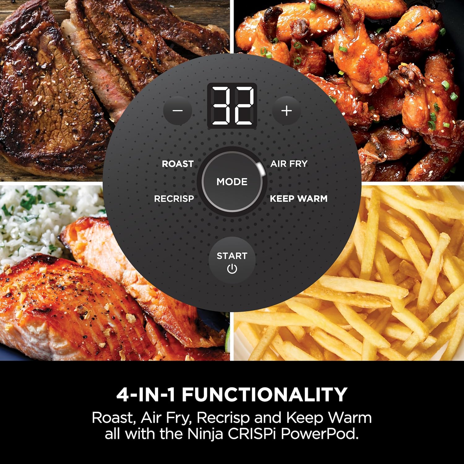 Ninja CRISPi 4-in-1 Portable Glass Air Fryer Cyber Space | FN101UKGY