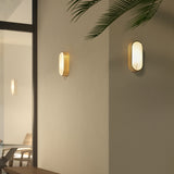 Montreal Oval Coastal Outdoor Wall Light PVD Brushed Brass | 1032019 thumbnail 7