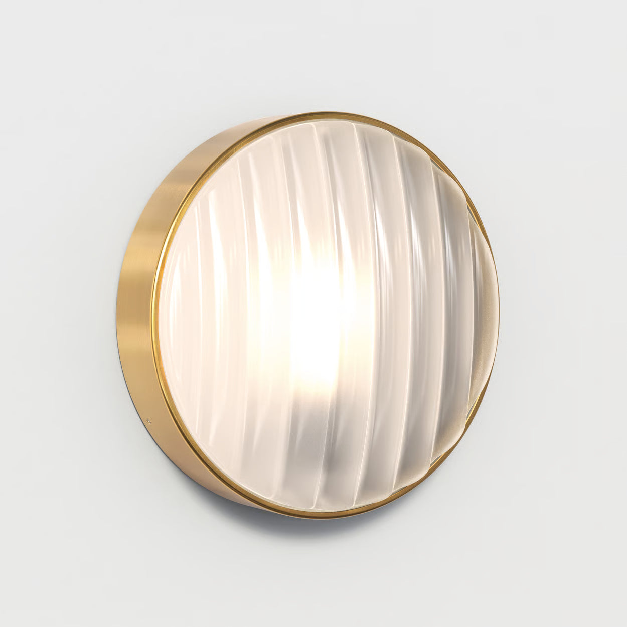 Montreal Round 300 Coastal Wall Light PVD Brushed Brass | 1032018
