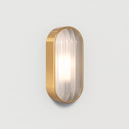 Montreal Oval Coastal Outdoor Wall Light PVD Brushed Brass | 1032019