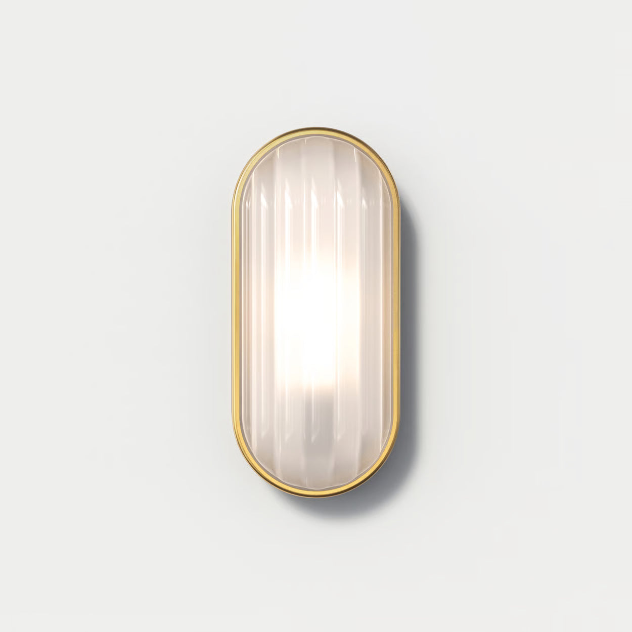 Montreal Oval Coastal Outdoor Wall Light PVD Brushed Brass | 1032019
