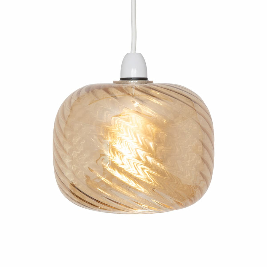 Jesmond Amber Non Electric Glass Swirl Shade: 9432 NE AM