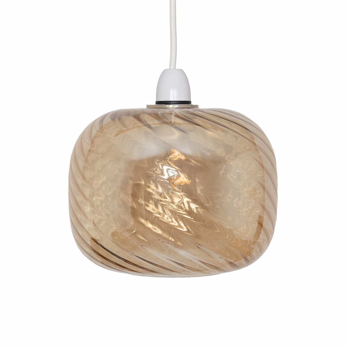 Jesmond Amber Non Electric Glass Swirl Shade: 9432 NE AM