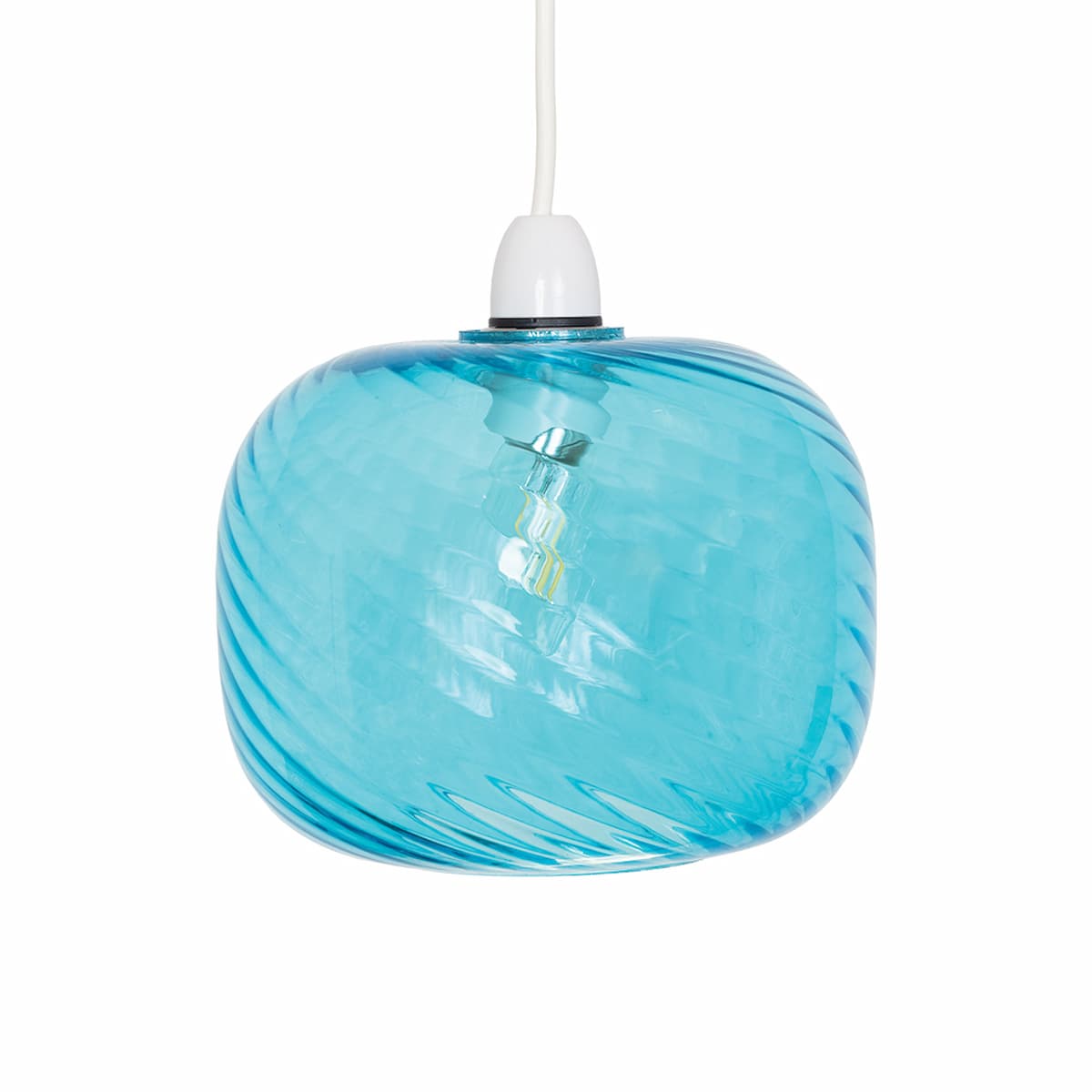 Jesmond Amber Non Electric Glass Swirl Shade: 9432 NE BL