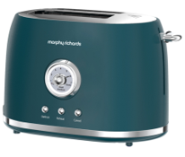 Morphy Richards Colour Boutique 2 Slice Matt Steel Toaster Teal Green | 980601