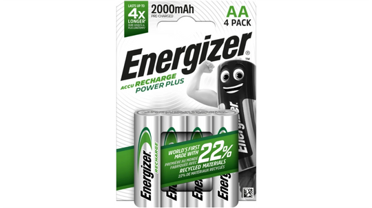 Energizer Rechargeable Batteries AA, Recharge Power Plus, Pack of 4