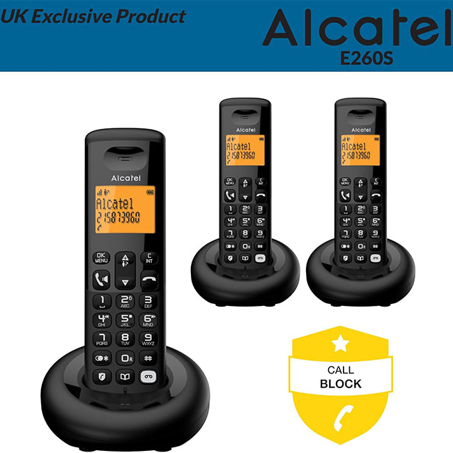 Alcatel E260 SVoice Trio with Answering Machine Black | ATL1427349