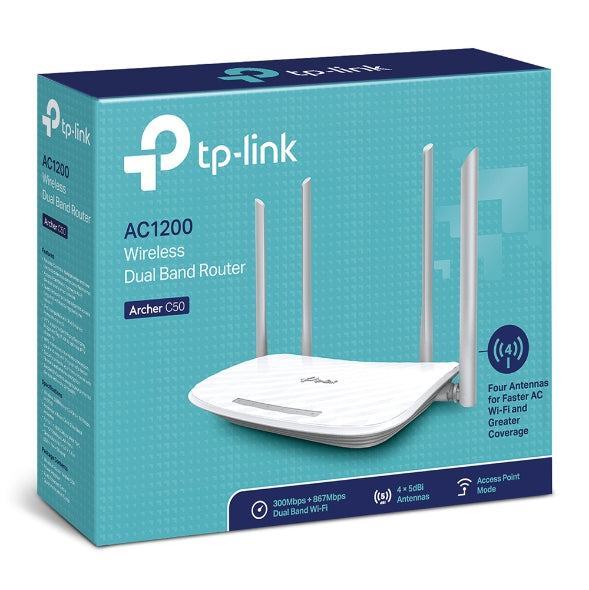 Archer C50 | AC1200 Wireless Dual Band WiFi Router