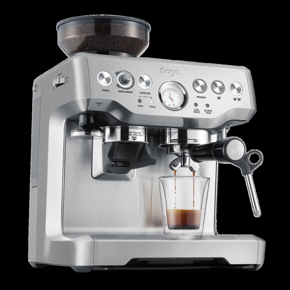Sage The Barista Express Coffee Machine with Integrated Grinder | BES875UK
