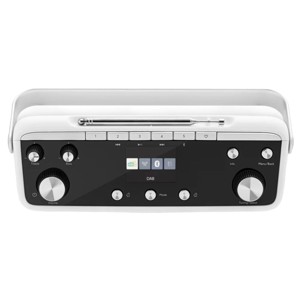 Roberts DAB+ / FM / Bluetooth Portable Stereo Radio White | BLUTUNE7W